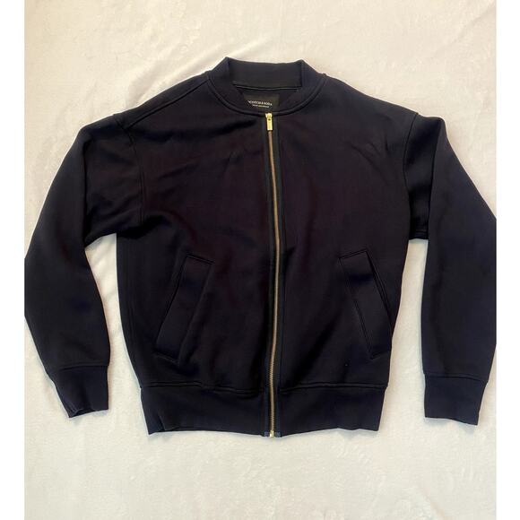 Mens Navy Scotch & Soda Zip up Crewneck Size Medium - Picture 1 of 4